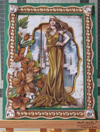 Art Deco Lady Sophia 4 Sheet Mini Kit Gold by Taina Kankare