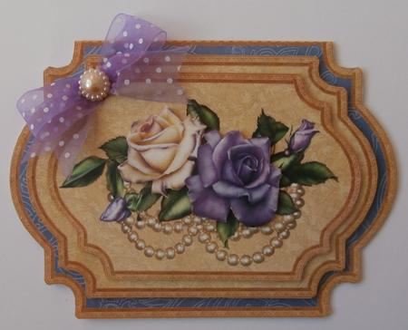 Pearls and Roses Multi Occasion Card by Taina Kankare