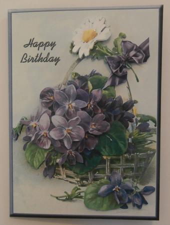 Basket of Violets - Birthday by Taina Kankare