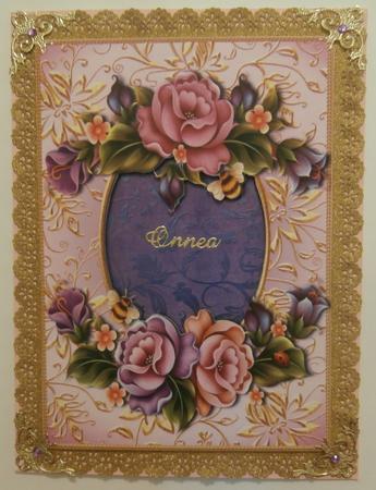 Enchanted Flowers and Gilded Frame Topper & Plaque by Taina Kankare