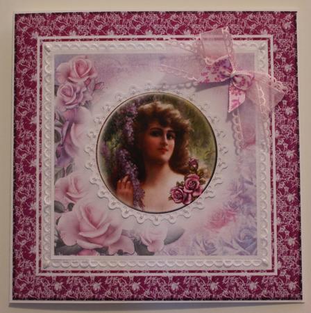 Coasters - 5 Beautiful Vintage Ladies #2-gold Frame by Taina Kankare