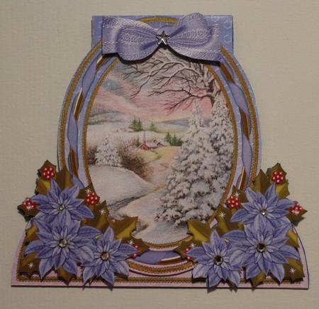 Snowscene2 Special Large Oval Card Mini Kit by Taina Kankare