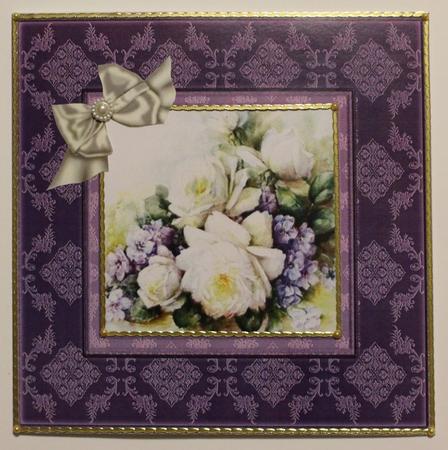 Cream Roses, & Lilac Flowers Pyramids by Taina Kankare