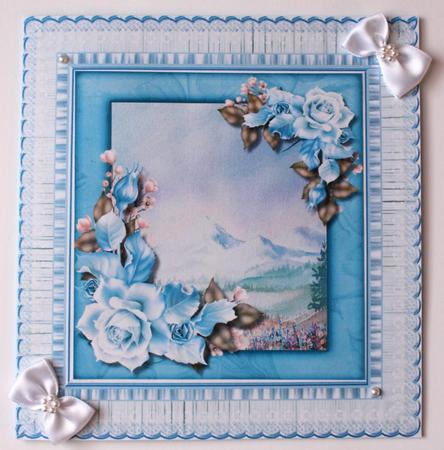 Lovely Blue Roses and Meadows by Taina Kankare