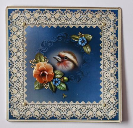 Flowers and Bird Cardfront by Taina Kankare