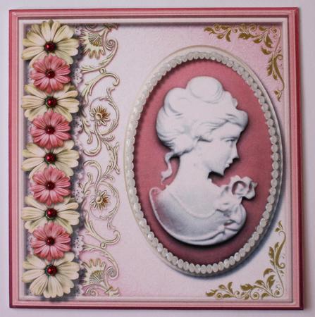 Lovely Pink Cameo and Pearls by Taina Kankare