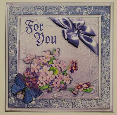 Violets for You - Best of Both Worlds Square Card Front by Taina Kankare