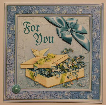 Forget Me Nots for You-best of Both Worlds Square Card Front by Taina Kankare