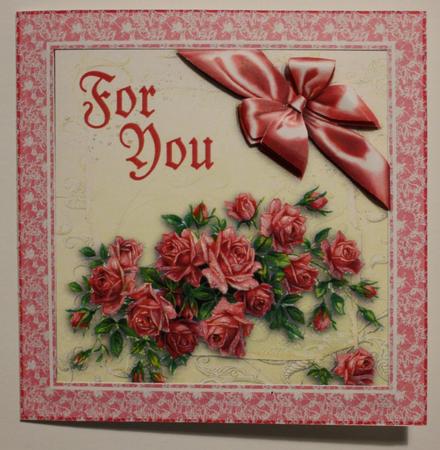 Roses for You - Best of Both Worlds Square Card Front by Taina Kankare
