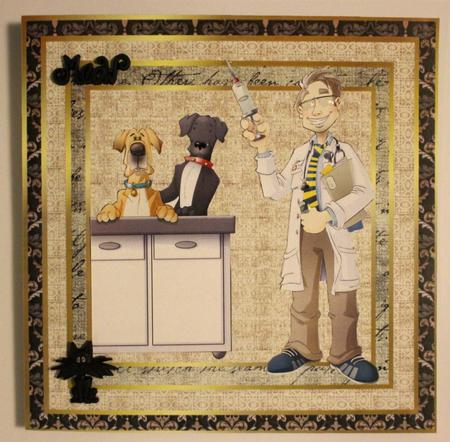 Vet Dude Great Dane Decoupage Sheet by Taina Kankare