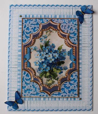 Forget Me Knots Diamond 7x5inch Picture Card Front Frame by Taina Kankare