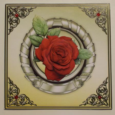 Red Rose Decoupage Sheet by Taina Kankare