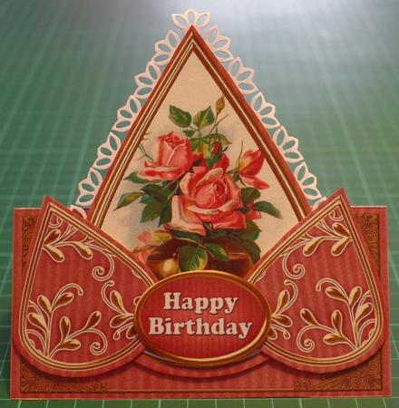 Rose Vase Happy Birthday Teardrop Trio Kit by Taina Kankare