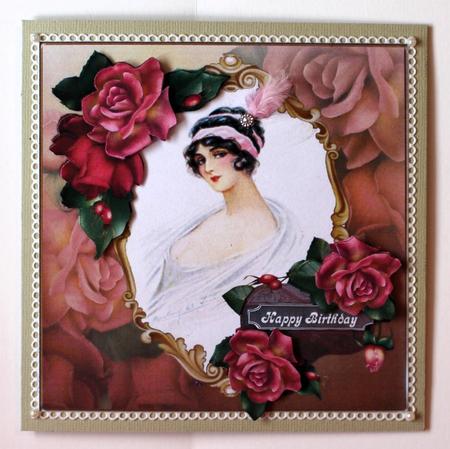 Rose Romance Topper with Decoupage by Taina Kankare