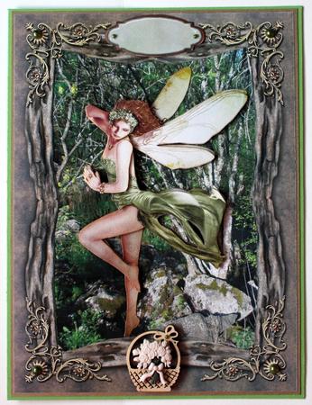 Forest Fairy Acantha Green Decoupage Sheet by Taina Kankare