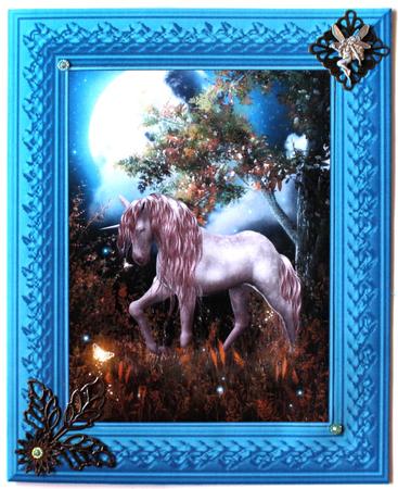 Unicorn in the Grass A4 Topper by Taina Kankare