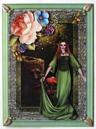 Green Forest Elf & English Rose by Taina Kankare