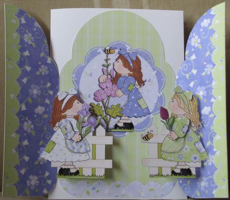 Gate Fold Pop Up Garden Gals by Tanya Gerhardt