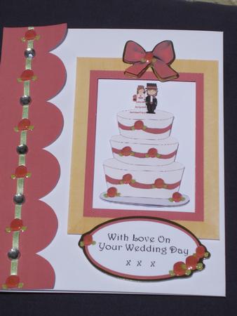 Wedding Day Cake Card -with Love on Your Wedding Day by Tanya Gerhardt