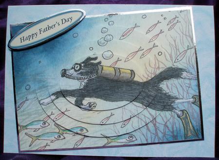 Deep Sea Dog Diver Pyramid Topper by Tasha Clark
