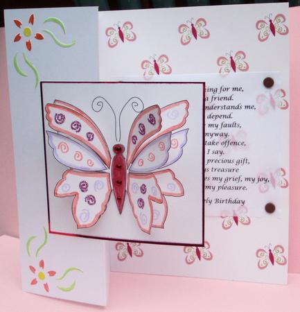 Birthday Butterfly Digital Stamp by Tasha Clark