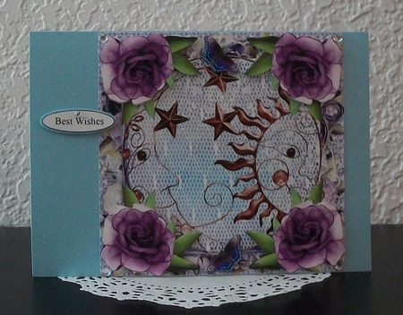 Moons and Roses Topper with Decoupage by Teddi Phillips