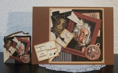 The Genius! - 7x7 Card Front & Insert Mini Kit by Teddi Phillips
