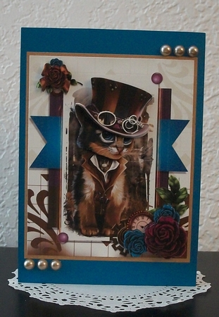 Steampunk Cat by Teddi Phillips