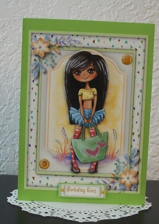 Happy Shopping  Girl  4 by Teddi Phillips