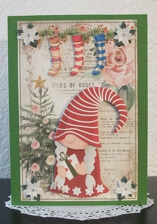 Christmas Decoupage Nordic Gnome Topper 4 by Teddi Phillips