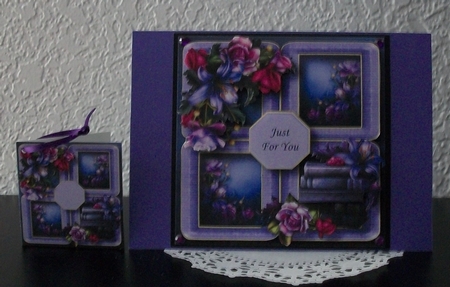 Floral Quad Frame - Soft Goth by Teddi Phillips