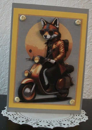 Steampunk Fox Moped Boy by Teddi Phillips