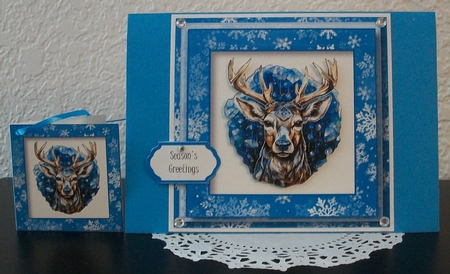Mixed Blue Christmas 1 Multi Topper Kit by Teddi Phillips