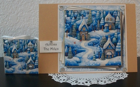 Blue Winter Village Multi Topper Kit by Teddi Phillips