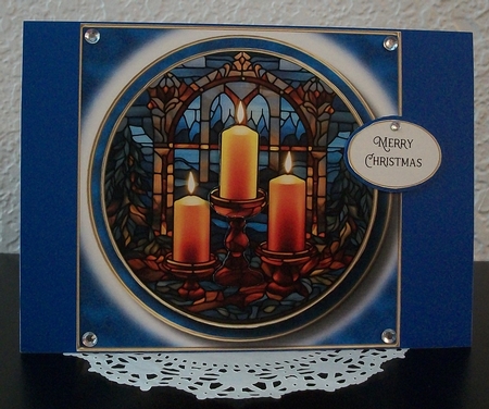 Mixed Christmas Circle Stained Glass 2 Multi Topper Kit by Teddi Phillips