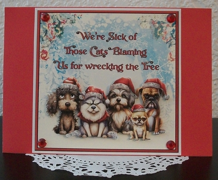 Angry Christmas Dogs Cats by Teddi Phillips