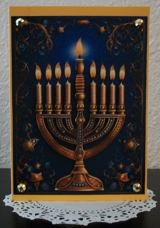 Happy Hanukkah A4 by Teddi Phillips
