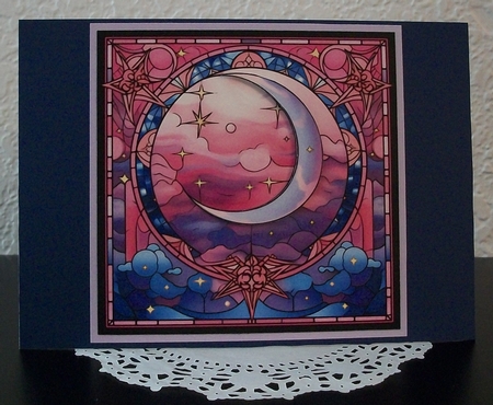 Stained Glass Celestial Moon Card Toppers by Teddi Phillips