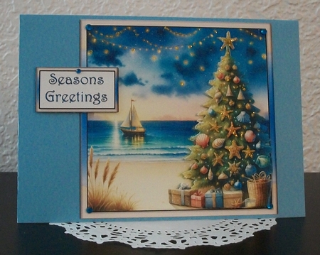 Christmas tree by the sea 1 by Teddi Phillips
