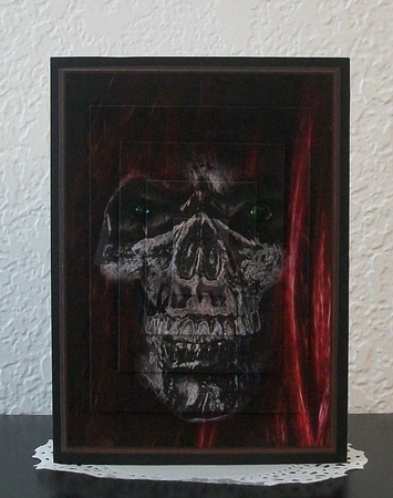 Scary Skull Halloween Pyramid by Teddi Phillips
