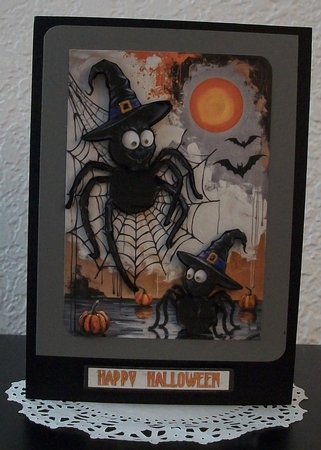 Scruffy Spider Halloween Card Sheet by Teddi Phillips