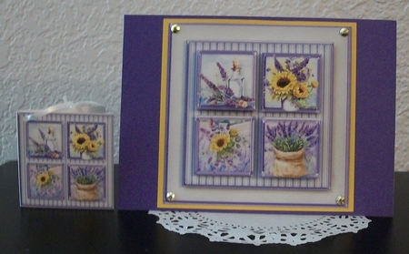 Sunflowers and Lavender - Square Layers Card Mini Kit by Teddi Phillips