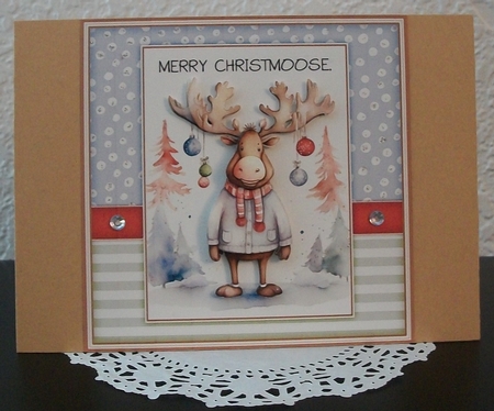 Merry Christmoose Card Front by Teddi Phillips