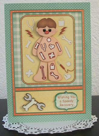 Speedy Recovery Get Well Soon Card Front & Decoupage by Teddi Phillips