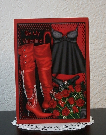 Baby Doll Valentine Card Front by Teddi Phillips