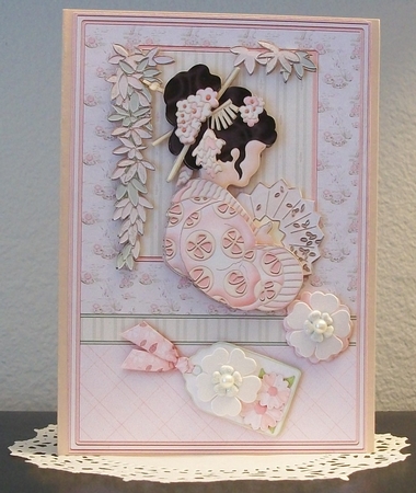 Oriental Lady in Pink Topper & Decoupage by Teddi Phillips