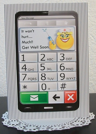 Mobile Phone It Won't Hurt Much Get Well Soon by Teddi Phillips
