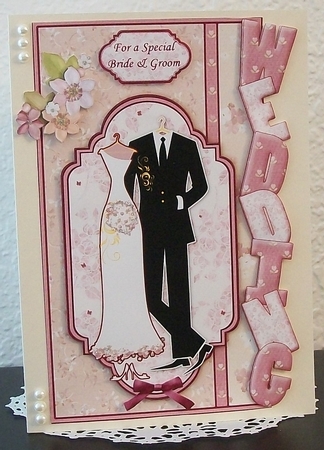 Wedding Day Over the Side with Decoupage by Teddi Phillips