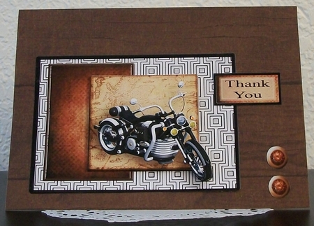 All Occasion Motor Bike Card Topper by Teddi Phillips