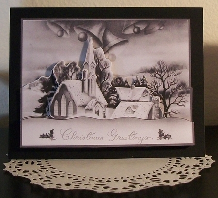 Vintage Church Scene Easy Cut Decoupage by Teddi Phillips
